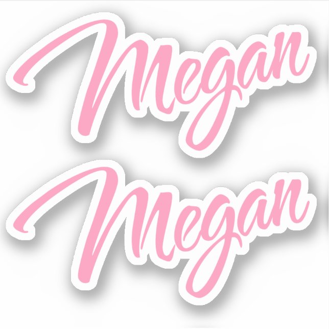 Adesivo Megan Decorative Name (Nome Decorativo Megan) no a (Frente)