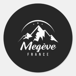 Adesivo Megève França Estância de Esqui Esqui Aulas de Esq