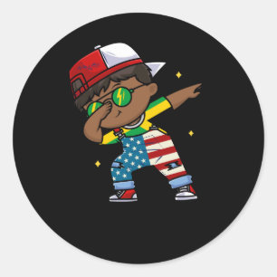 Adesivo Meia-americana Half Jamaican Boy Flag P