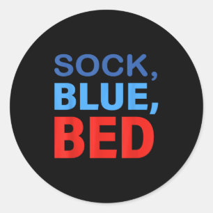 Adesivo Meia Azul Cama Dito Engraçado Citação Homens Mulhe