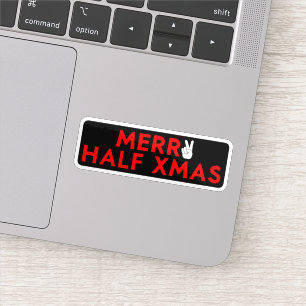 Adesivo Meia feliz De Natal - Natal Engraçado No Feriado D