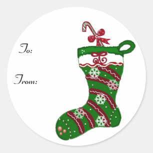 Adesivo Meia Festiva Vermelha e Verde