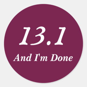 Adesivo Meia maratona de pau 13.1 (Borgonha)