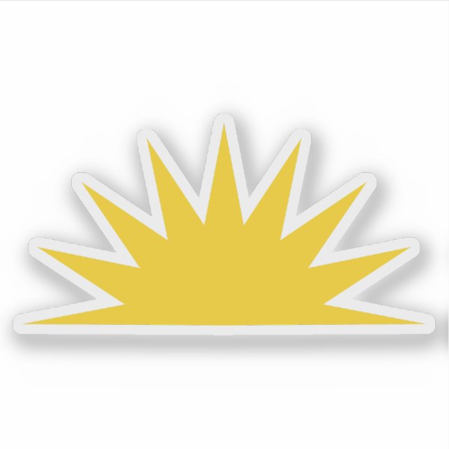 Adesivo Meia-sol na bandeira de Antígua e Barbuda (Frente)