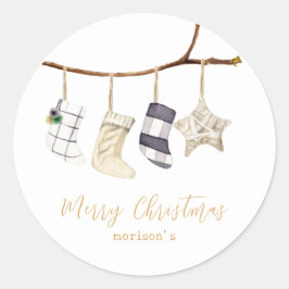 Adesivo Meias de aquarelas para o Natal