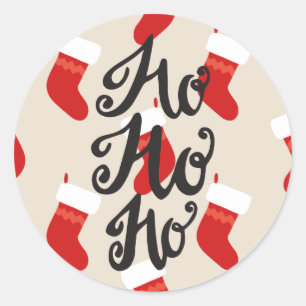Adesivo Meias de Natal Festa de Natal HO HO HO Favor