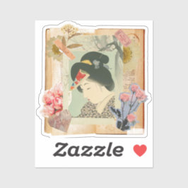 Adesivo Meiji Era Beauty: Ukiyo-e – Traditional Japanese