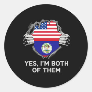 Adesivo Meio Americano Belizean Belize Flag S