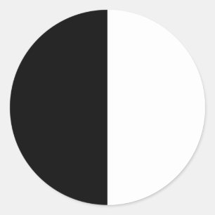 Adesivo meio branco meio preto, meio preto meio branco