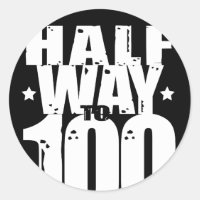 Meio caminho para 100 50º aniversário engraçado