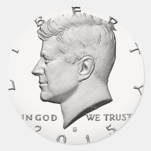 Adesivo Meio Dólar John Fitzgerald Kennedy