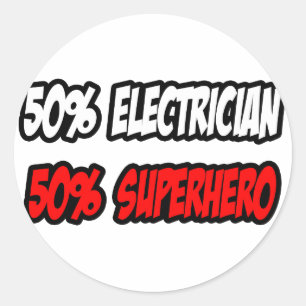 Adesivo Meio eletricista... meio super-herói