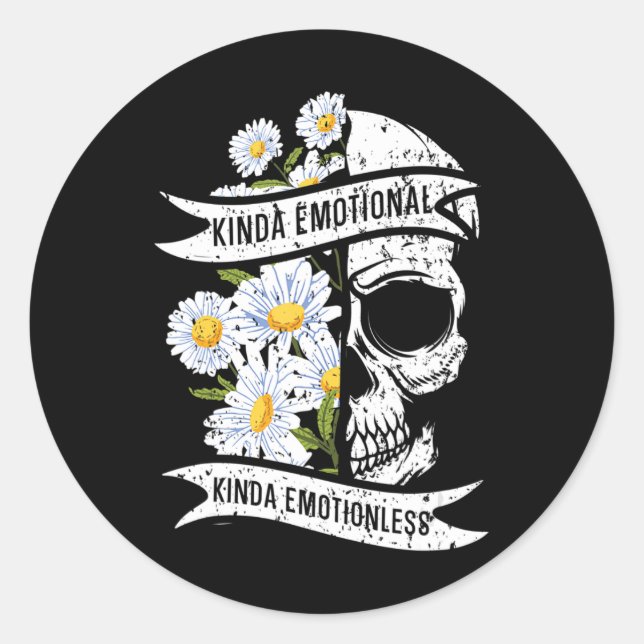 Adesivo Meio Emocional Meio Sem Emoções Saúde Mental (Frente)