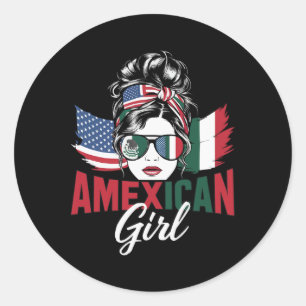 Adesivo Meio Mexicano Meio Americano Bandeira EUA México A