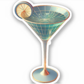 Adesivo Meio século Futurístico Atômico Martini