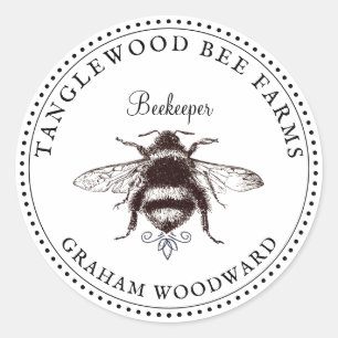 Adesivo Mel Abeiche Apiary Beekeeper Produtos de mel