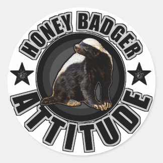 Adesivo Mel Badger ATTITUDE - Design redondo