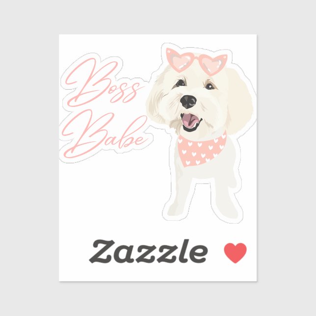 Adesivo Mel Boss Babe, Vinheta de Vinilo com Corte Persona (Folha)