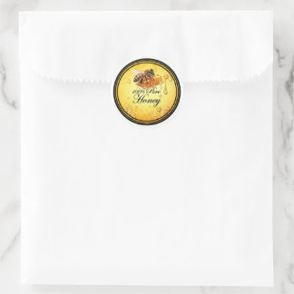 Adesivo 🍯 Mel de Ouro Puro – Colmeia e Abelha Premium Sti