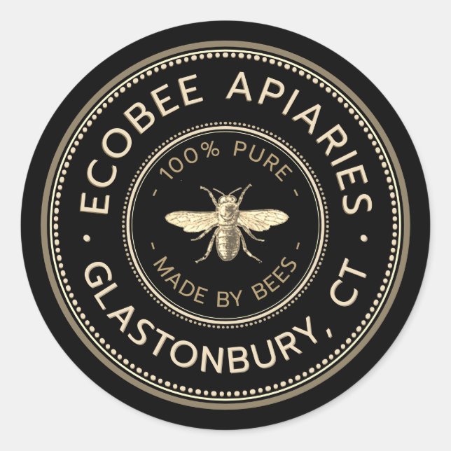 Adesivo Mel de Promocional de Abelhas de mel (Frente)