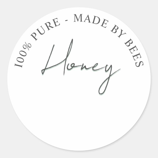 Adesivo Mel Flor de Rótulo de Abelhas de Flor Selvagem (Frente)