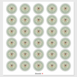 Adesivo Mel Jar Label Honey Bee Apiary 2 InCH Stickers