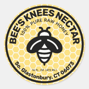 Adesivo Mel Jar Label Honeycomb Cute Bebê