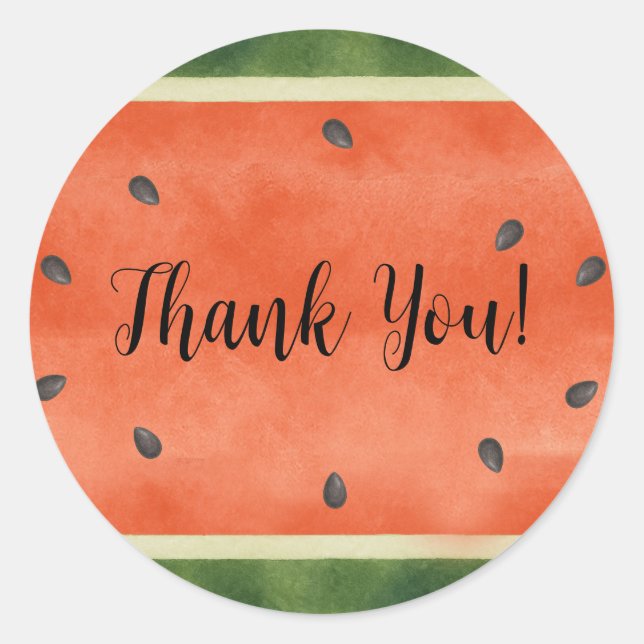 Adesivo Melancia de qualquer jeito que você fatia a festa  (Frente)