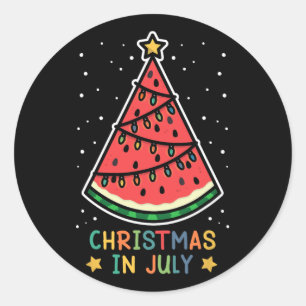 Adesivo Melancia engraçada Natal em julho mulheres homens