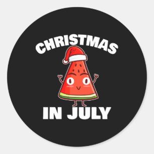 Adesivo Melancia Natal Em Julho Árvore De Natal De Verão