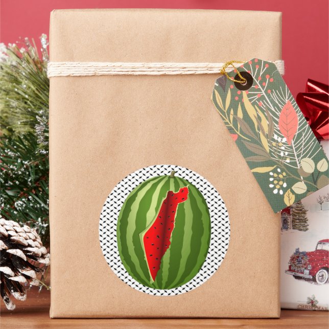 Adesivo Melancia Palestina - Fatia de Mapa (Feriado)