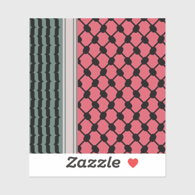 Adesivo Melancia palestiniana Hatta Keffiyeh Kufiya Folk (Folha)