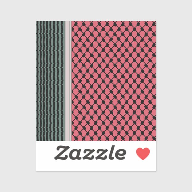 Adesivo Melancia palestiniana Hatta Keffiyeh Kufiya Folk (Folha)