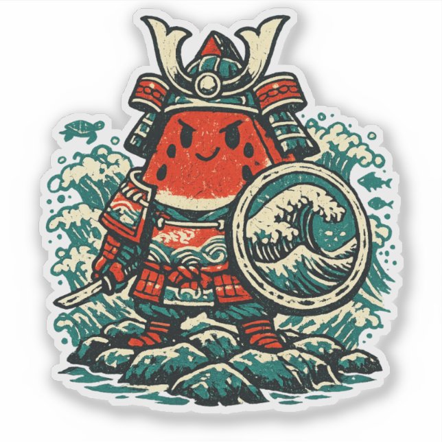Adesivo Melancia Shogun — Guardião dos Mares (Frente)