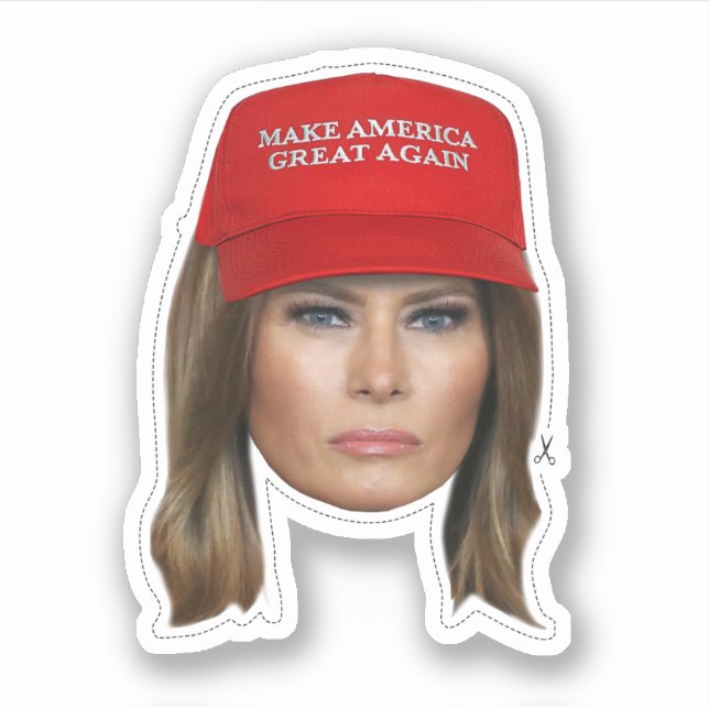 Adesivo Melania Trump MAGA Natal (Frente)