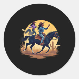 Adesivo Melanin Black Women Western Rodeo Black Cowgirl T