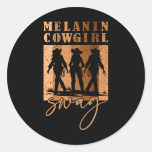 Adesivo Melanin CowGirl African Melanin Cowgirl Swag Blac