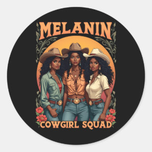 Adesivo Melanin Cowgirl Squad Sticker