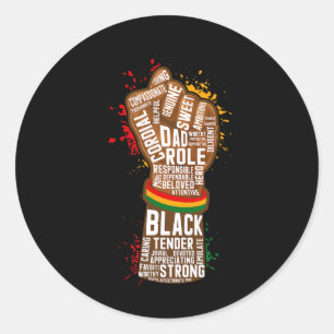 Adesivo Melanin Fist Mão Pai Africano Americano Negra