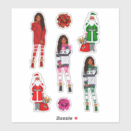 Adesivo Melanin Natal Black Queen Xmas Black Girl Magi