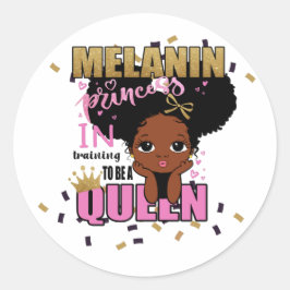Adesivo Melanin Princess Training To Be Queen Lilibet Gift