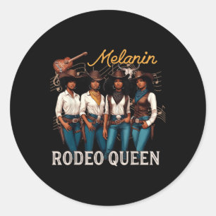 Adesivo Melanin Rodeo Queen Black Cowgirl Afro-Americana