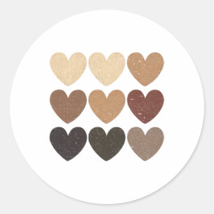 Adesivo Melanin Skin Tone Hearts Junten Black History