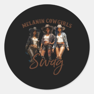 Adesivo Melanina africana Cowgirl Swag Black History Melan