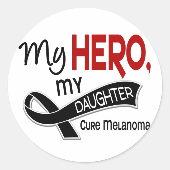 Adesivo Melanoma Cancer da pele MY HERO MY FILHA 42 (Frente)