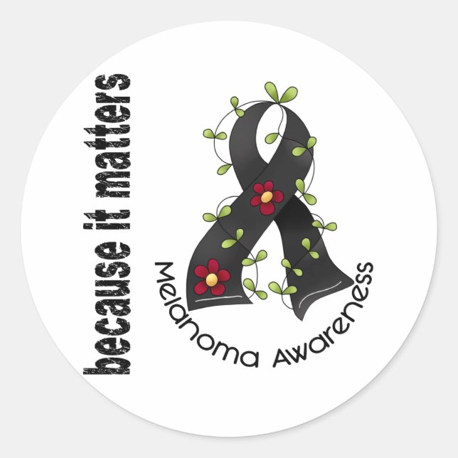 Adesivo Melanoma Skype Cancer Flor Friso 3 (Frente)