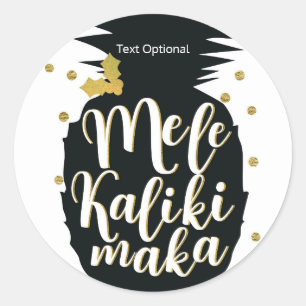 Adesivo Mele Kalikimaka Abacaxi Natal Férias Personalizado