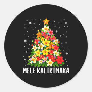 Adesivo Mele Kalikimaka Árvore de Natal Havaiano Floral Pi