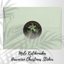 Mele Kalikimaka Hawaii Palm Trees de Natal Preto