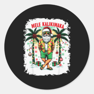 Adesivo Mele Kalikimaka Natal Em Julho Havaiano Papai Noel